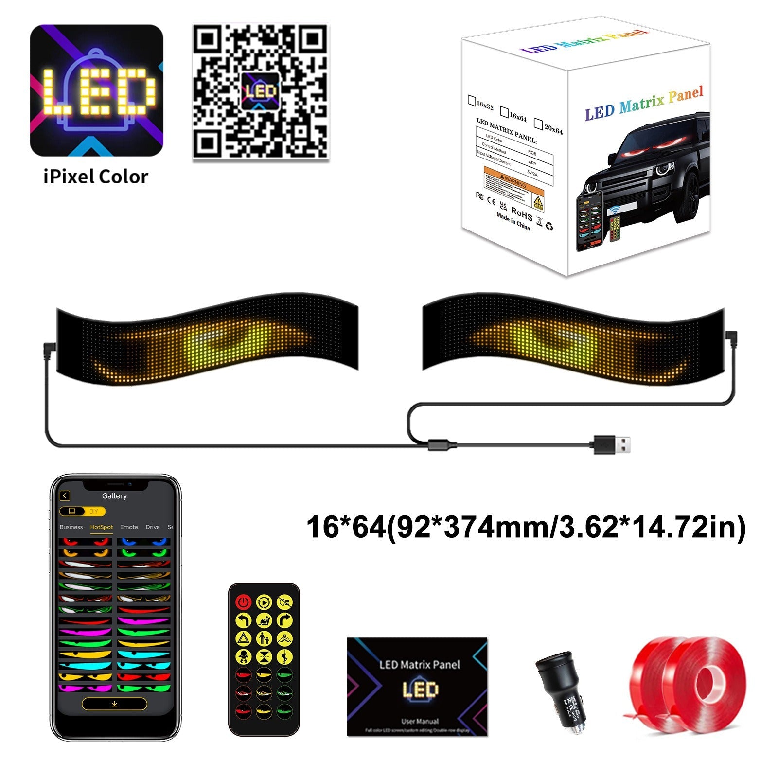 🔥HOT SALE 50% OFF🔥Car LED Flexible Screen/Demon Eye✨