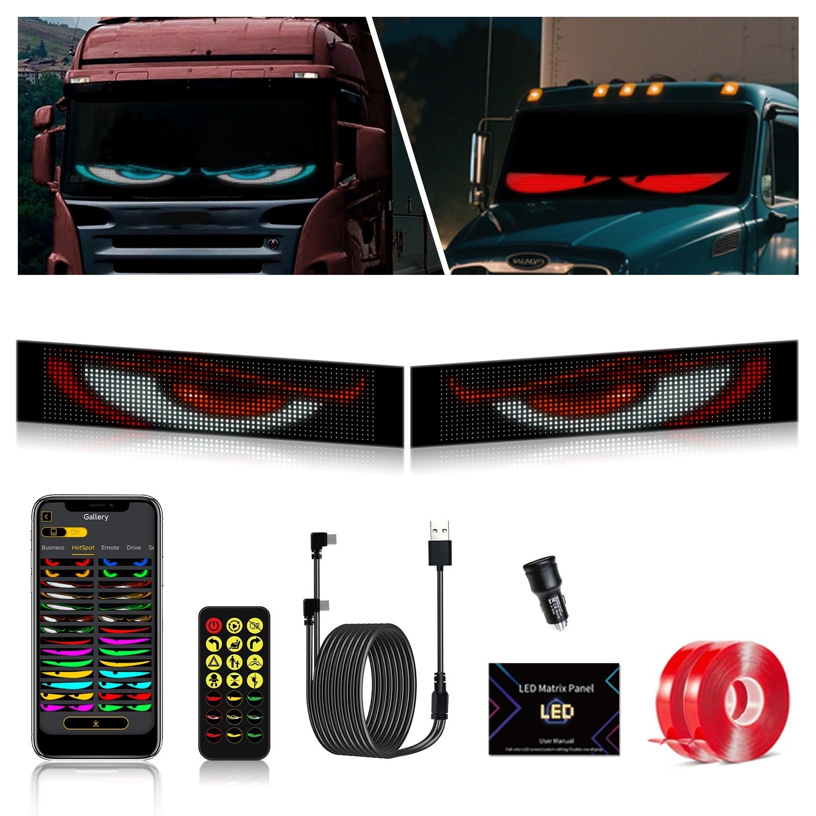 🔥HOT SALE 50% OFF🔥Car LED Flexible Screen/Demon Eye✨