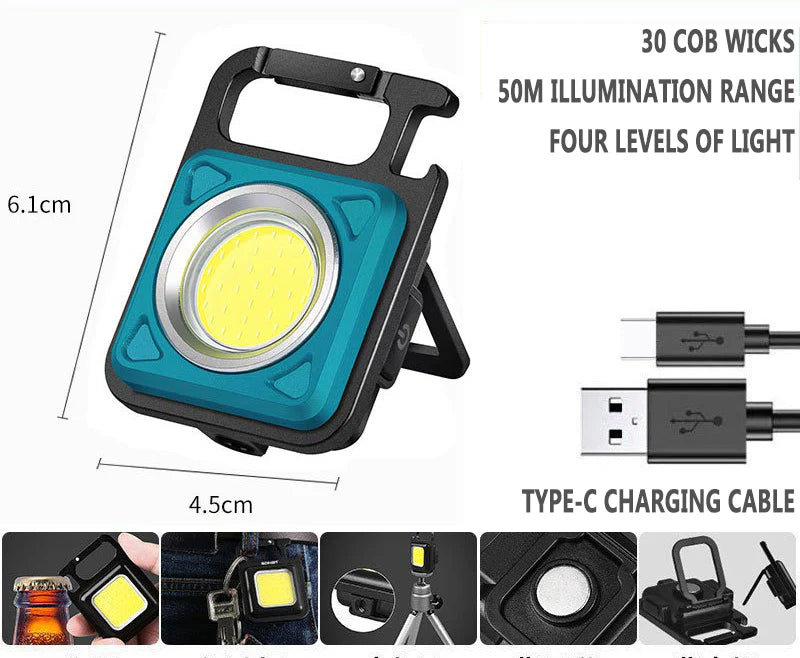 🔥HOT SALE 50% OFF🔥Multifunctional Metal Keychain Light✨