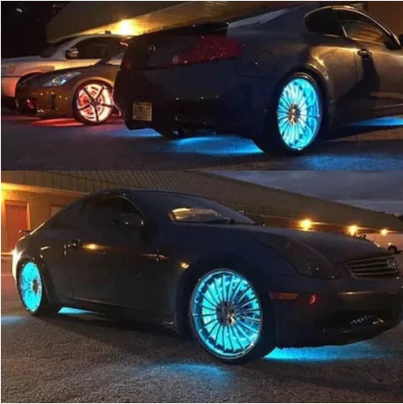 🔥HOT SALE 50% OFF🔥Premium LED Lights for Wheel Valve Caps Cars/Bikes✨
