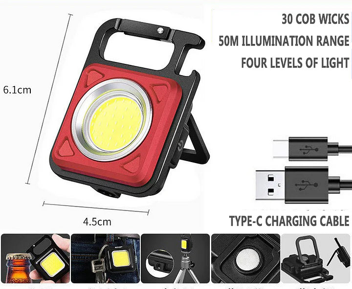 🔥HOT SALE 50% OFF🔥Multifunctional Metal Keychain Light✨