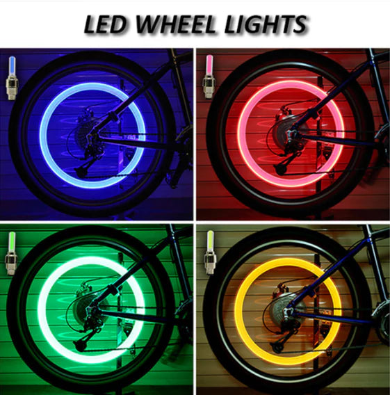 🔥HOT SALE 50% OFF🔥Premium LED Lights for Wheel Valve Caps Cars/Bikes✨